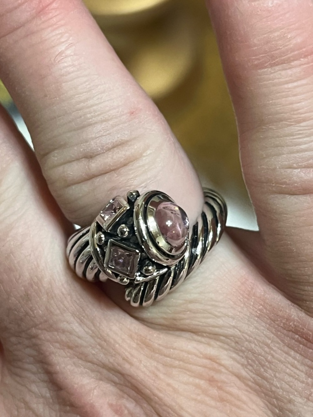 Pink Cable Wrap Around Ring - Picture 11 of 16